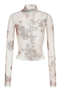 PengTai 24 Autumn and Winter Printed High Neck Long Sleeve Top PT-PTW24A18-2