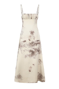 Peng Tai 24 Autumn and Winter Printed Pleated Maxi Dress PT-PTW24C09-1