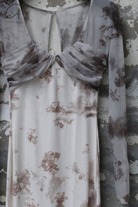 Peng Tai 24 Autumn and Winter Printed Pleated Midi Dress PT-PTW24C10-3