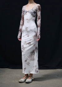 Peng Tai 24 Autumn and Winter Printed Pleated Midi Dress PT-PTW24C10-3