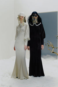 Peng Tai 24 Autumn and Winter Velvet Long Dress PT-PTW24C01-2