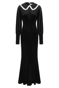 Peng Tai 24 Autumn and Winter Velvet Long Dress PT-PTW24C01-2
