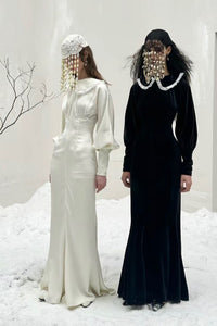 Peng Tai 24 Autumn and Winter Velvet Long Dress PT-PTW24C01-2