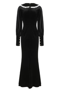 Peng Tai 24 Autumn and Winter Velvet Long Dress PT-PTW24C01-2