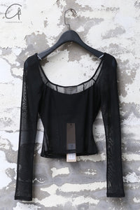 PengTai 24 Autumn and Winter Velvet Mesh Long Sleeve Top PT-PTW24A02-1