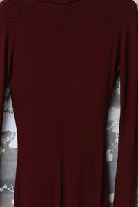 Peng Tai 24 Fall/Winter V-neck midi dress PT-PTW24C04-3