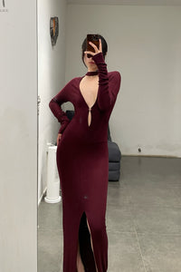 Peng Tai 24 Fall/Winter V-neck midi dress PT-PTW24C04-3