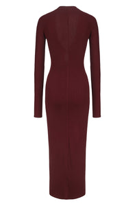 Peng Tai 24 Fall/Winter V-neck midi dress PT-PTW24C04-3