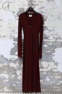 Peng Tai 24 Fall/Winter V-neck midi dress PT-PTW24C04-3