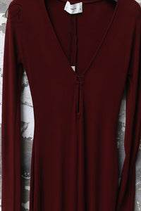Peng Tai 24 Fall/Winter V-neck midi dress PT-PTW24C04-3