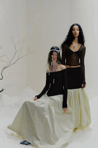 Peng tai 24 autumn and winter super long patchwork skirt PT-PTW24B01-1