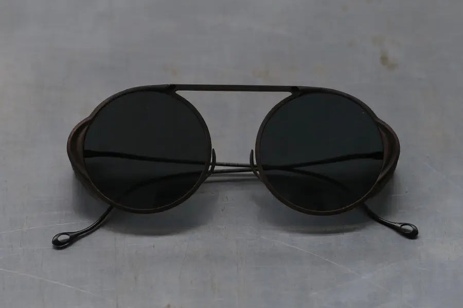 Rigards&boris bidjan saberi Bronze Frame Dark Gray Lens Glasses RG1011