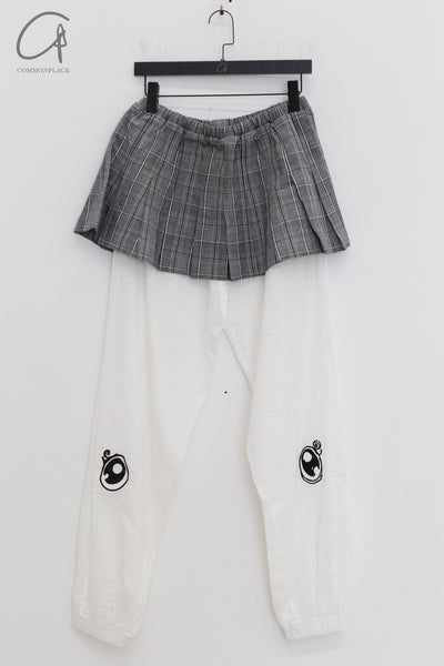 パンツ VeniceW SKIRT SWEATPANTS M size VeniceW Skirt Sweatpants Collection VCW-SPNJ-HB Black/White SPNJ