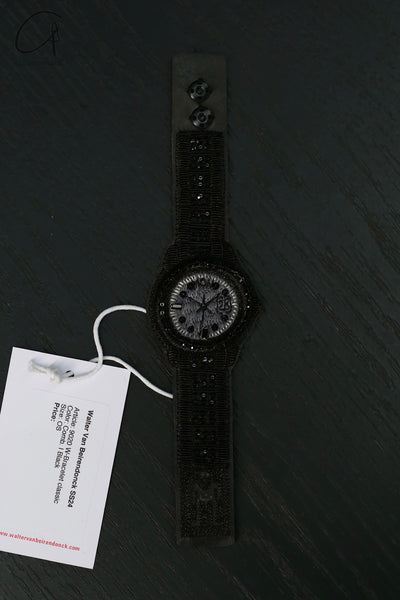 Walter Van Beirendonck Embroidered Bracelet 9020 Classic Black PWVB4