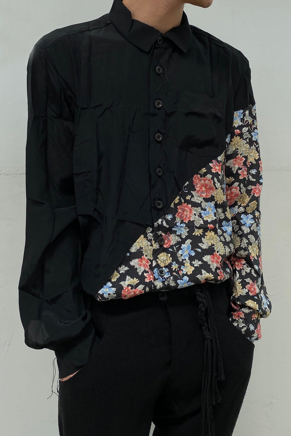 ARCHIVIO J.M.Ribot Colorblock Floral Shirt SH46/HALF - 46