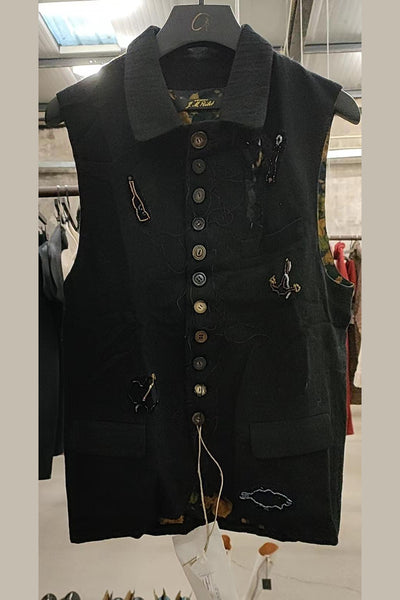 Archivio J.M.Ribot Handmade Embroidery Vest GL23/NR/P