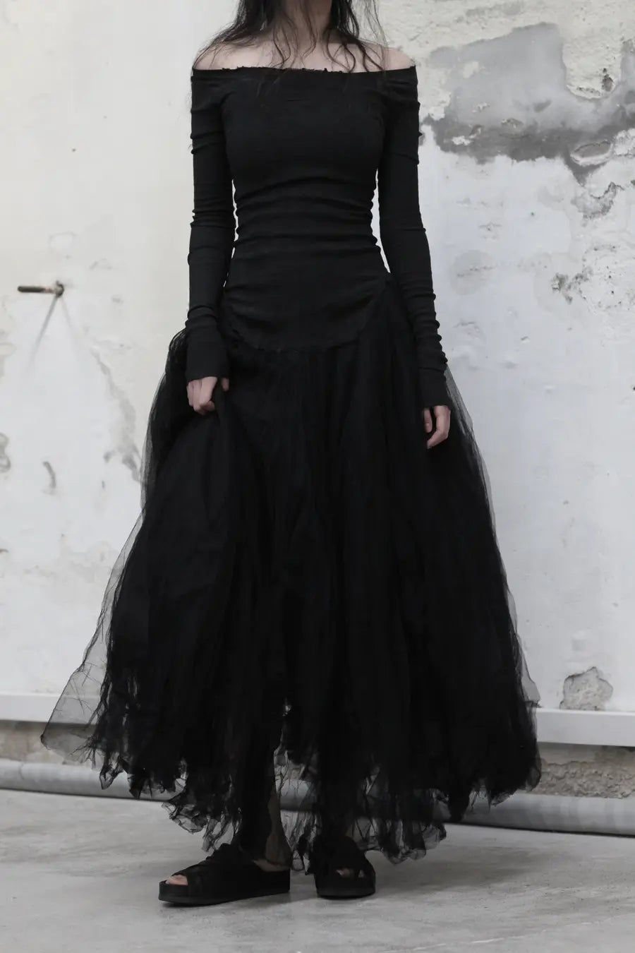 MARC LE BIHAN ballet dress 21900 3-layer yarn black