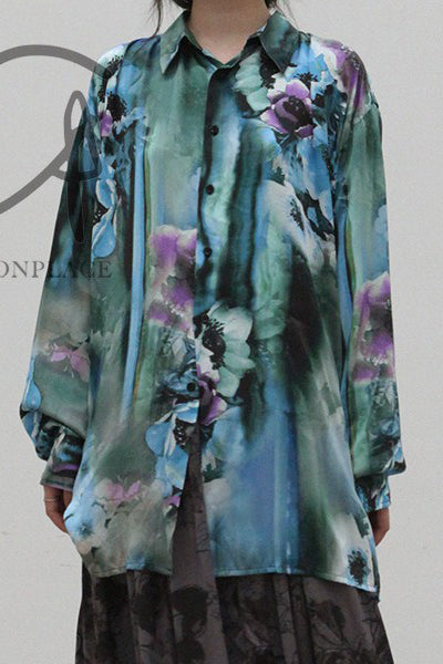 【最安値に挑戦】 Shirt Silk SMALL B. GEOFFREY GRS08 2) (Decoration Violet トップス