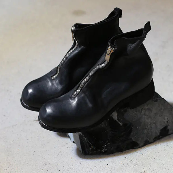 Guidi PL1 horse leather front zipper boots