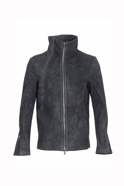 ジャケット・アウター INCARNATION HORSE LEATHER HORSE LEATHER STAND UP COLLAR JACKET WITH ONE PIECE SLEEVES