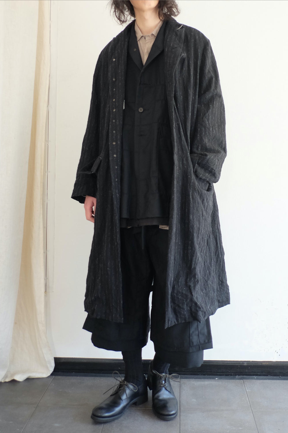 ジャケット・アウター klasica 22AW INKBLACK OLD COAT KLASICA ink color striped wool jacket 22C-45LCT