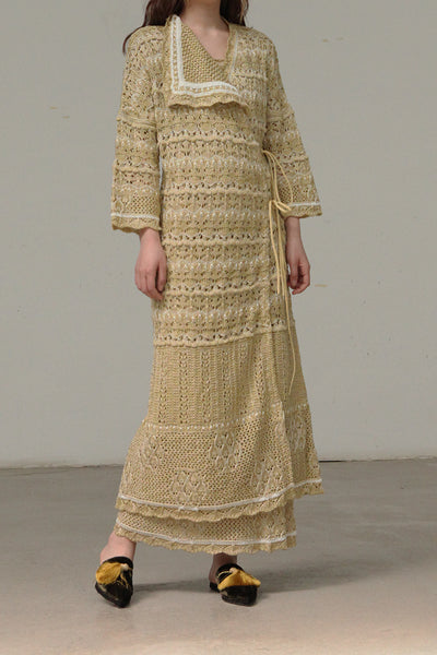 Mame kurogouchi MM21SS KNO50 printed watermark wrap front