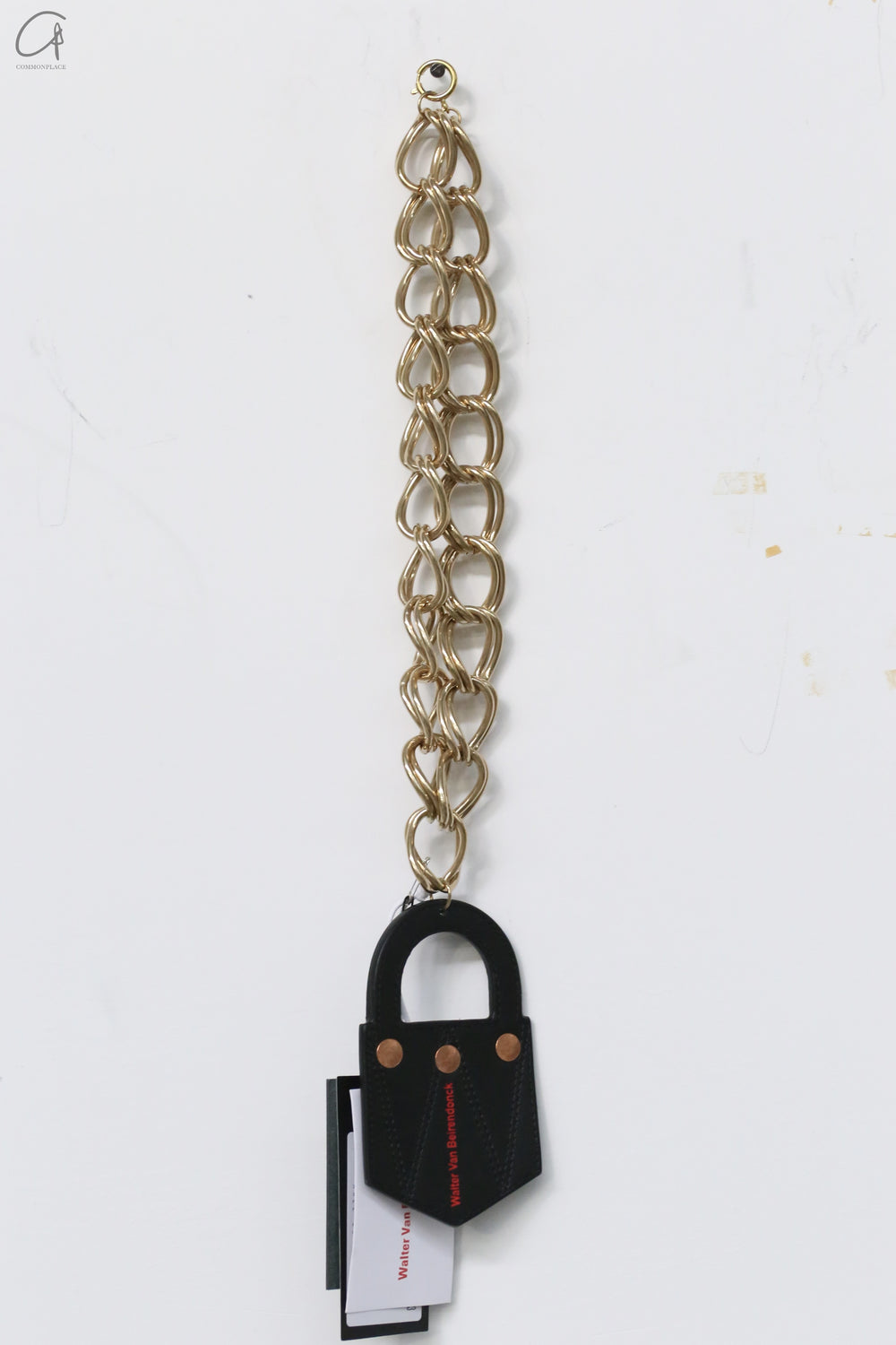 Walter Van Beirendonck W-Hanging Lock+Chain Necklace AW22-23 9027 Blac
