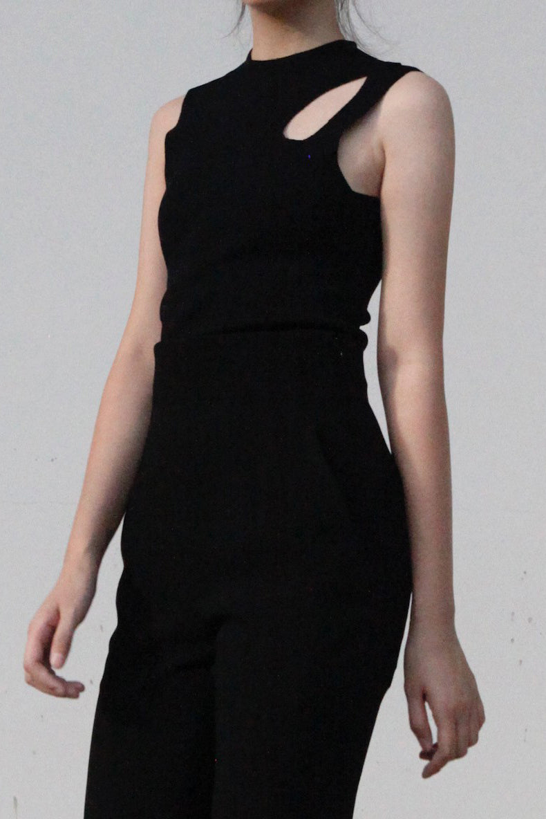 mame kurogouchi◆ノースリーブカットソー/2/--/GRN/MM22SS-KN052 Asymmetric Neck Knitted Sleeveless Top - light green - Mame