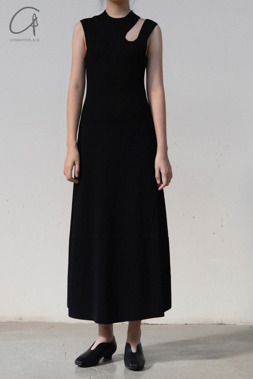 mame kurogouchi knitted hole dress MM22SS KN051 black