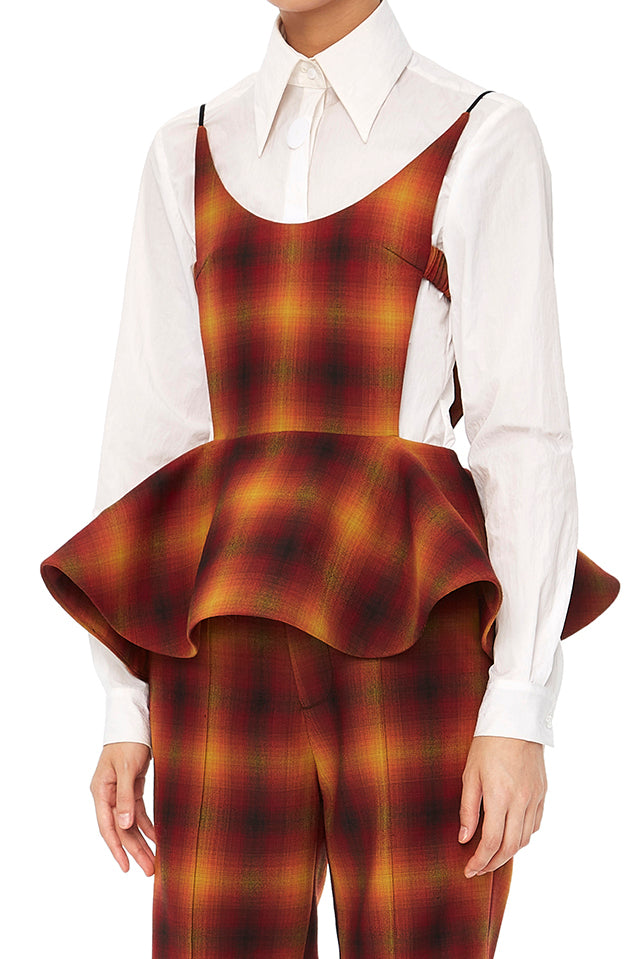 SHUSHUTONG ruffle sling top aw21to02
